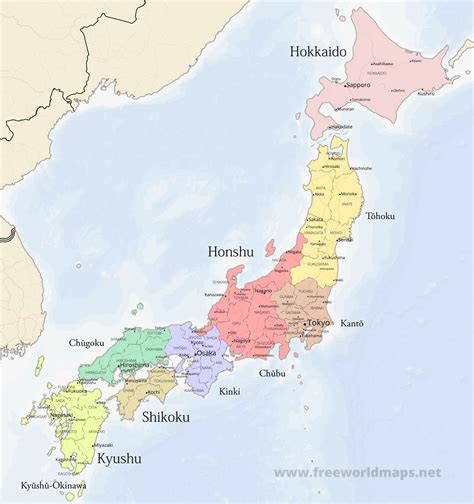 map of japan cities|Political Map of Japan .